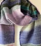 Yorkshire Lavender Handwoven Herringbone Lambswool Scarf, Purple - Image 5