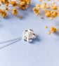 Buttercup Pendant - Recycled Silver Flower Necklace - Image 3
