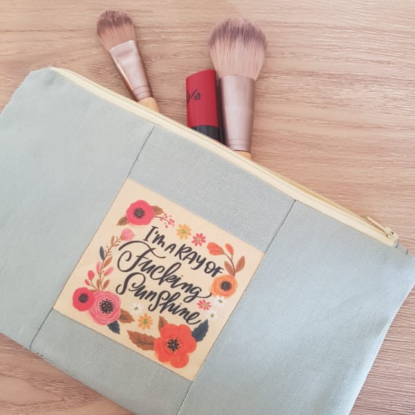 Im a ray of sunshine make up bag 
