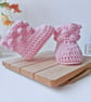 Crochet Baby Booties with Bobble Cuff – Newborn Gift