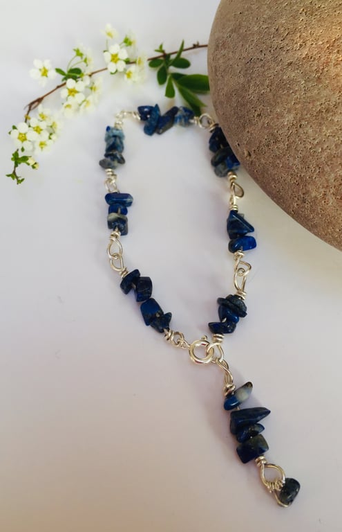 Sterling Silver Sodalite Bracelet