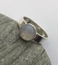 Sterling Silver Ring with Blue Lace Agate Gemstone, Size M, Hallmarked - Image 4