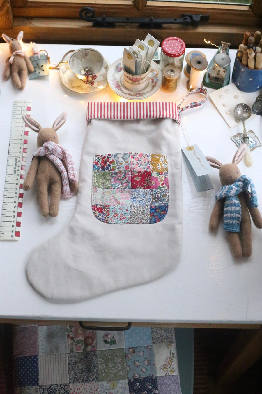 Liberty Patchwork Christmas Stocking