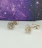 Triskelion  Stud Earrings Triskele sterling silver earrings Triple spiral - Image 1