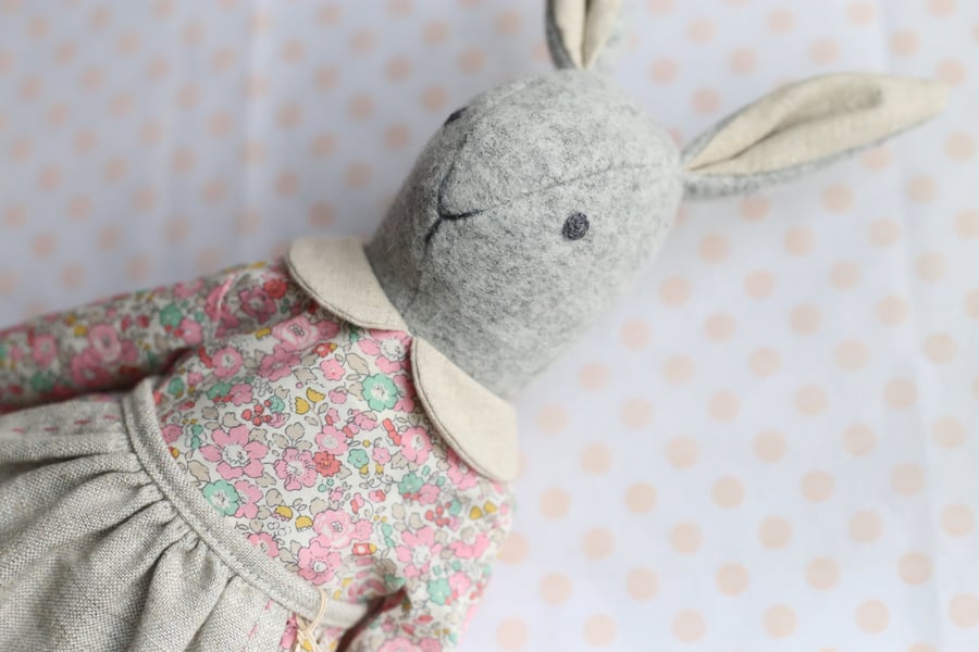 Reserved for Jude. Mrs Rabbit - Liberty Betsy Ann pale pink 