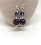 Sale - Purple Jasper and Crystal Earrings - Image 5