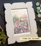 Little pink flower meadow drawing, original art letterbox gift, small drawing - Image 8