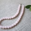 Quartzite Necklace, Pale Pink