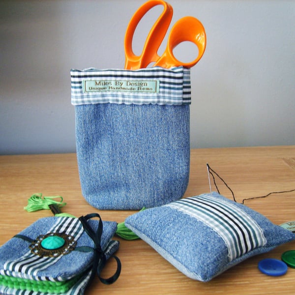 Handmade sewing needle cases on Folksy