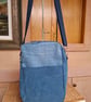 Blue recycled denim boxy bag