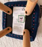 Harris Tweed Foot Stool with Highland Coo Embroidery - Image 5