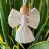 Christmas Tree Macrame Ornament - Angel