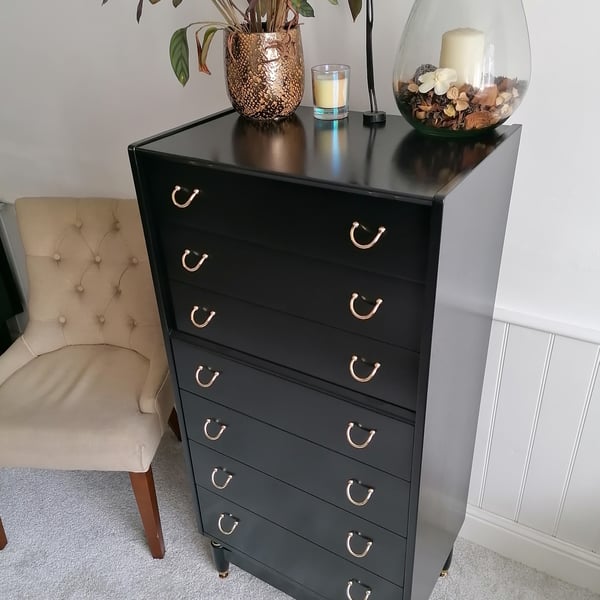 Upcycled Chest of Drawers - Painted G Plan Tall Boy