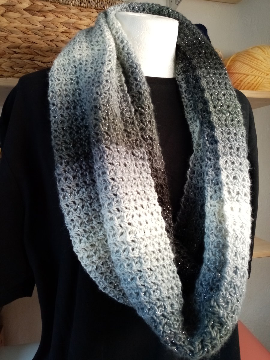 Infinity Circular Scarf Shades of Grey 