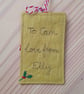 Personalised Fabric Christmas Robin Gift Tag Hanging Decoration  - Image 3