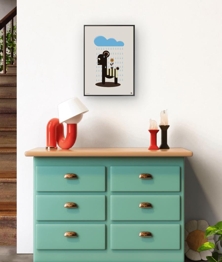 Alpaca Art Print, Modern Animal Illustration, Playful Home Decor (A3A4)