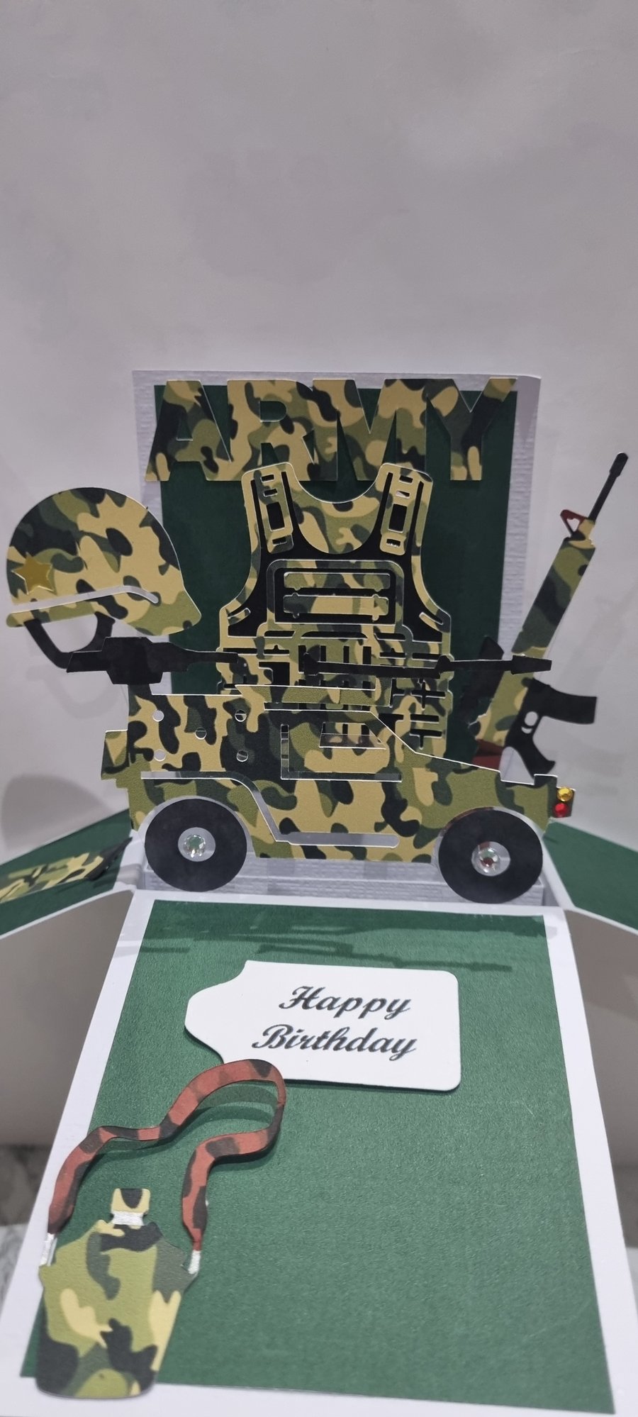 Army pop up box card