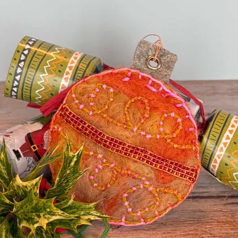Felted Bauble - Orange