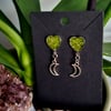 Gothic stud dangle witch moon earrings heart celestial 