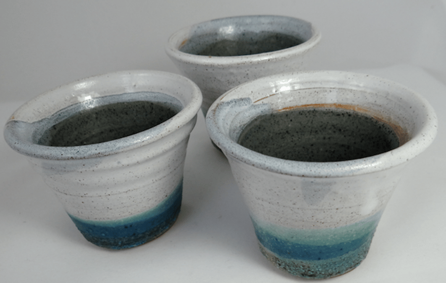Ceramic rustic tiny tumbler - handmade stoneware pottery