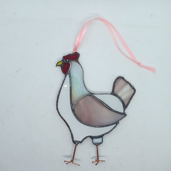 'Mother Hen' stained glass sun catcher hanging decoration