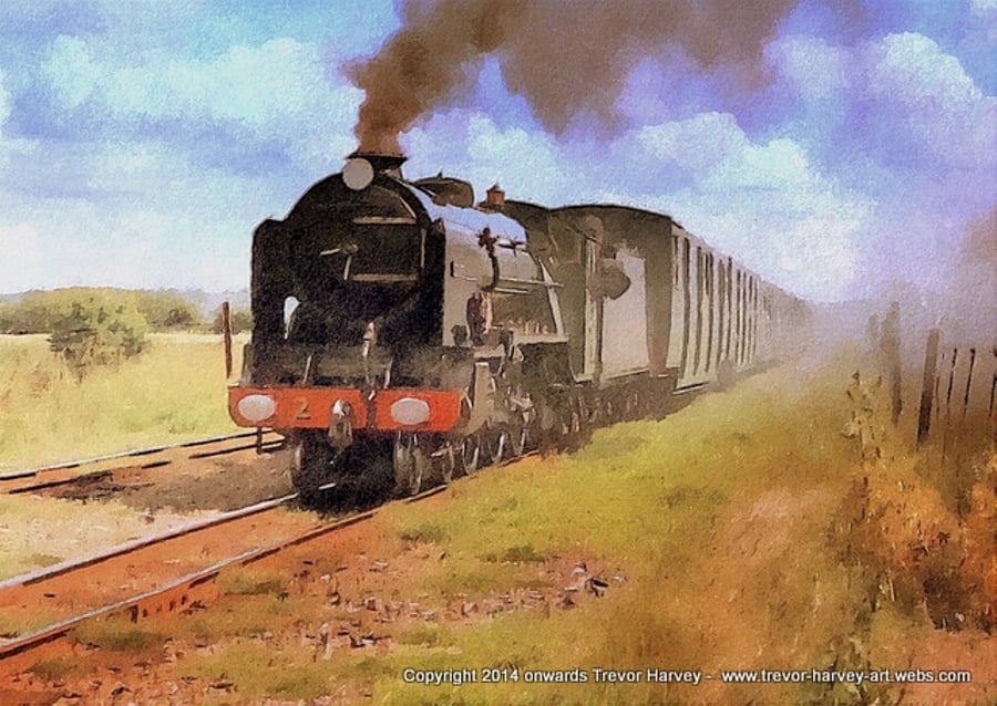 Steam Train - 7x5 inch Exclusive Fine Art Print