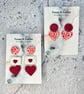 Screen Printed Heart Studs - Image 4