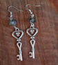Steampunk key earrings - Image 1