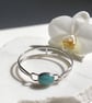 Amazonite Torque Bangle In Ethical Sterling Silver  - Image 2