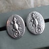 Gecko Lizard Cufflinks in Silver Pewter