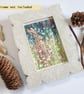Hare in a wildflower meadow, small original artwork, letterbox gift - Image 8