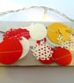 Nordic Paper Garland in Red,Gold and White,Christmas Decoration - Image 2