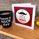 Fathers Day card, best dad ever, drinks coaster design,  perfectly imperfect. 
