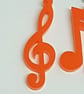 Musical Notes Earrings - Acrylic - Image 2
