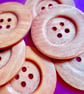 6cm Raised Edge LIGHT BROWN  Large Wood  Buttons  - Image 2