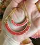 Ceramic semi circle pendant necklace - small - Image 4