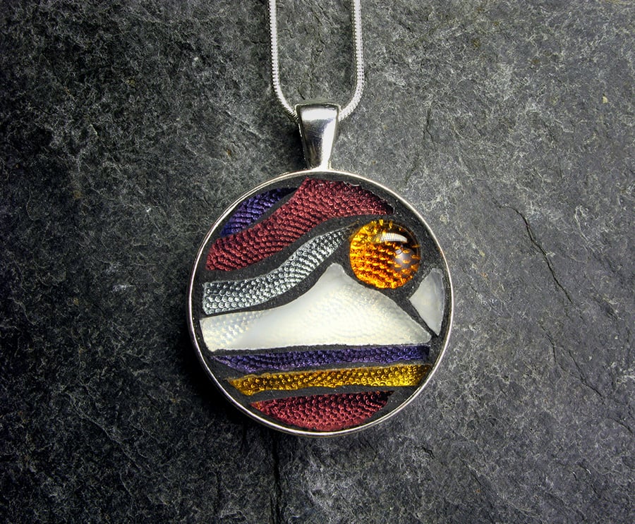 'Ice Mountain' - Mosaic Pendant