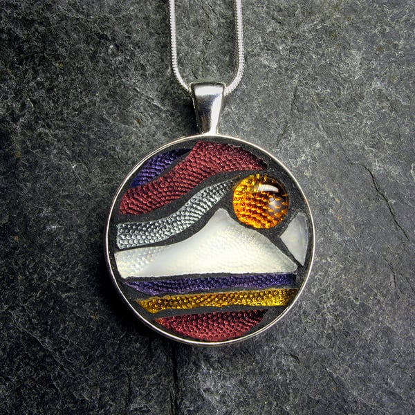 'Ice Mountain' - Mosaic Pendant