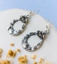 Forest-Inspired Teardrop Earrings – Recycled Fine Silver - Image 5
