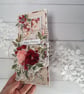Luxury Handmade Birthday Card (130)Burgundy & Blush Pink Flowers. Sparkling Card - Image 5
