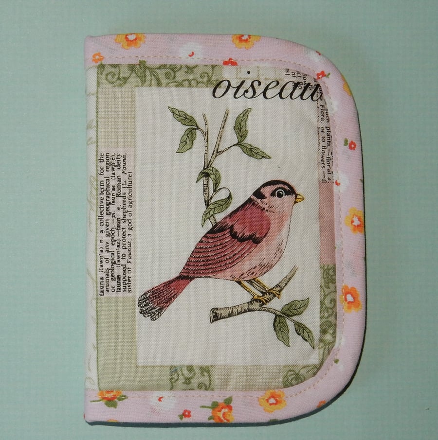 Needle case - Pink bird