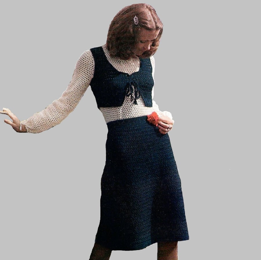 VINTAGE CROCHET PATTERN PDF Skirt Suit