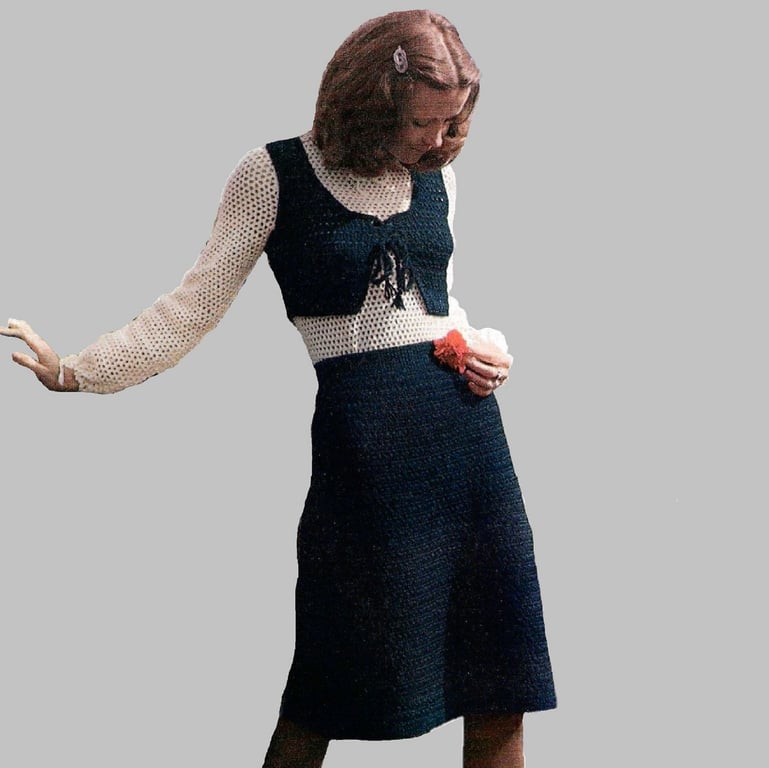VINTAGE CROCHET PATTERN PDF Skirt Suit