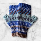 Hand knitted fingerless gloves (code 4)