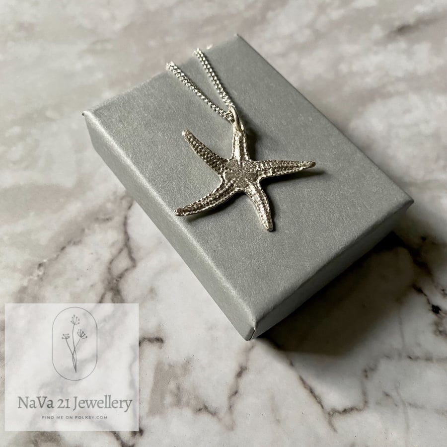 Silver art clay textured Starfish REF: SCTSF01