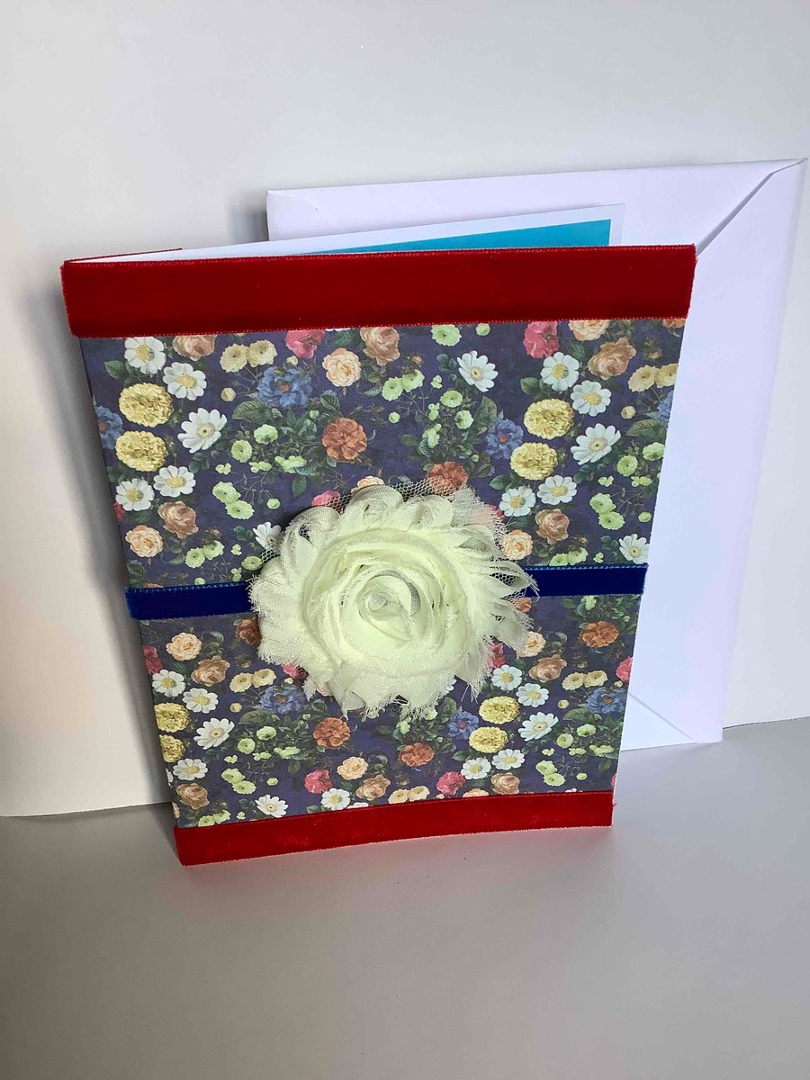  Velvet and flowers card