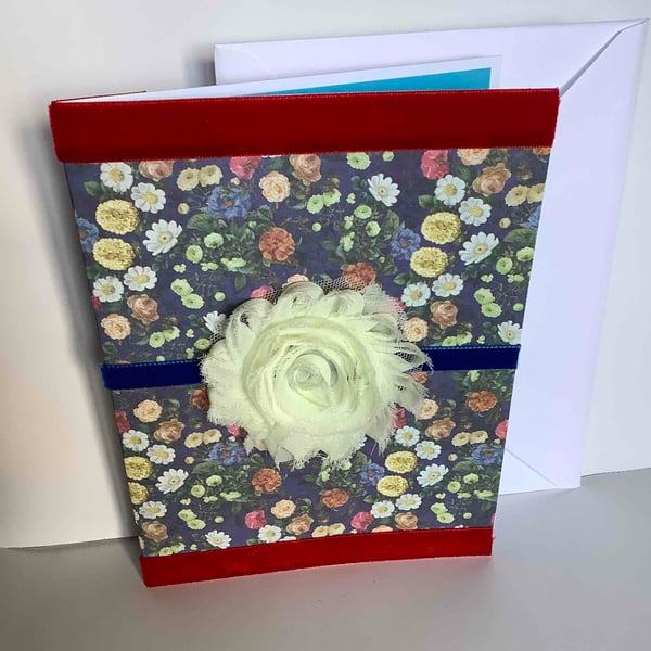  Velvet and flowers card