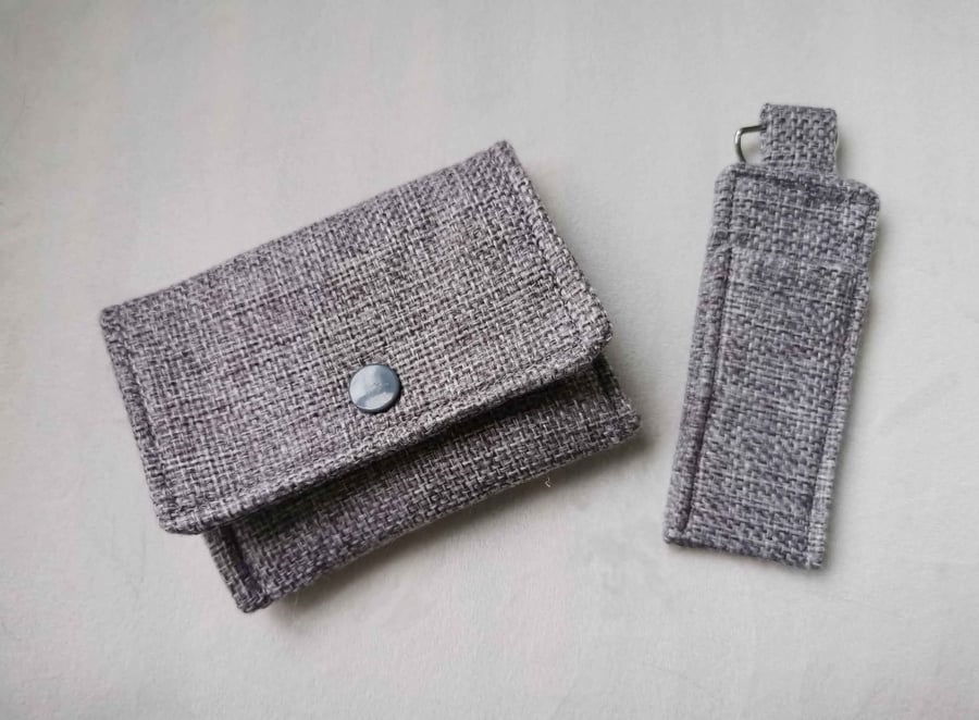 Set of 2 (Card Wallet, Keyring) 