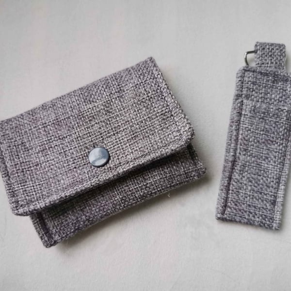 Set of 2 (Card Wallet, Keyring) 