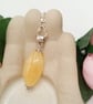 Lemon Jade Drop Bead Pendant with Matching Earrings, 2 Piece Jewellery Set - Image 2
